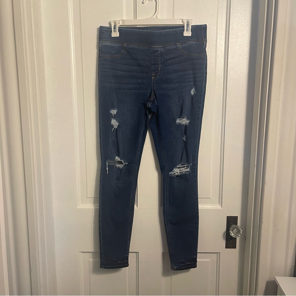 Old Navy Mid Rise Rockstar Super Skinny Distressed Jegging Size 10
